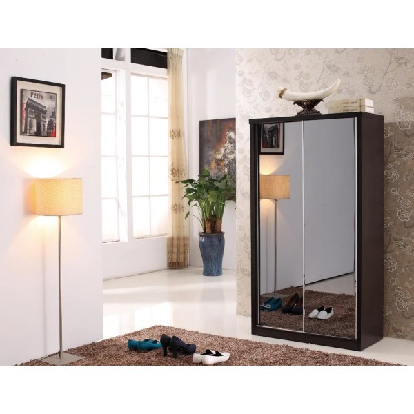 Sliding mirror doors cabinet