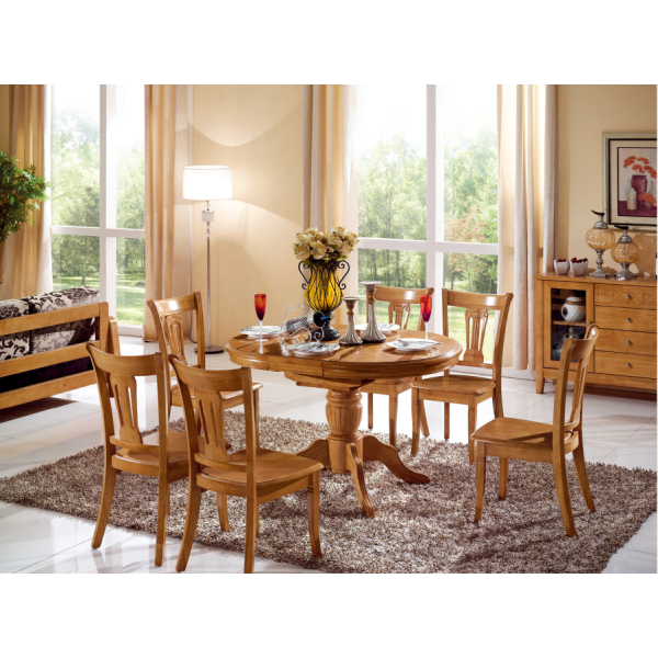 Solid wood extension dining table