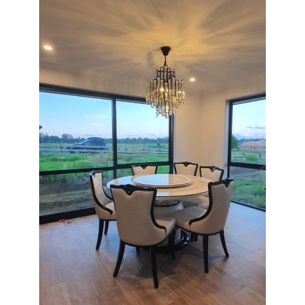 Coral  marble top  round table 