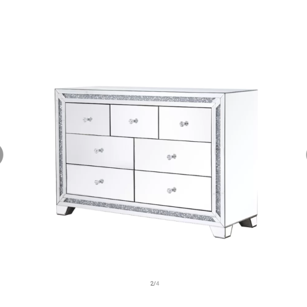  Mirrored Crushed Crystal 7 Drawer dressing cabinet 