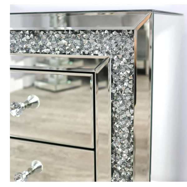  Mirrored Crushed Crystal 7 Drawer dressing cabinet 