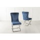 Button velvet dining chair