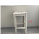 White wooden bar stool package x 2