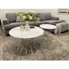 COCO round coffee table set -White 