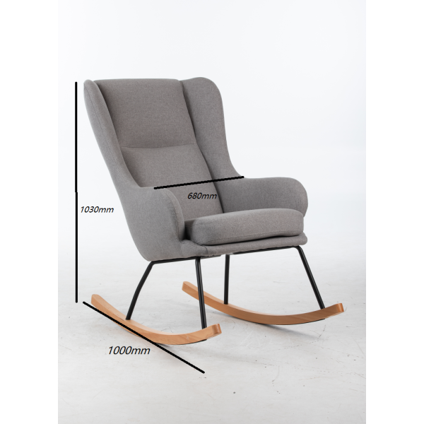 Fabric rocking chair