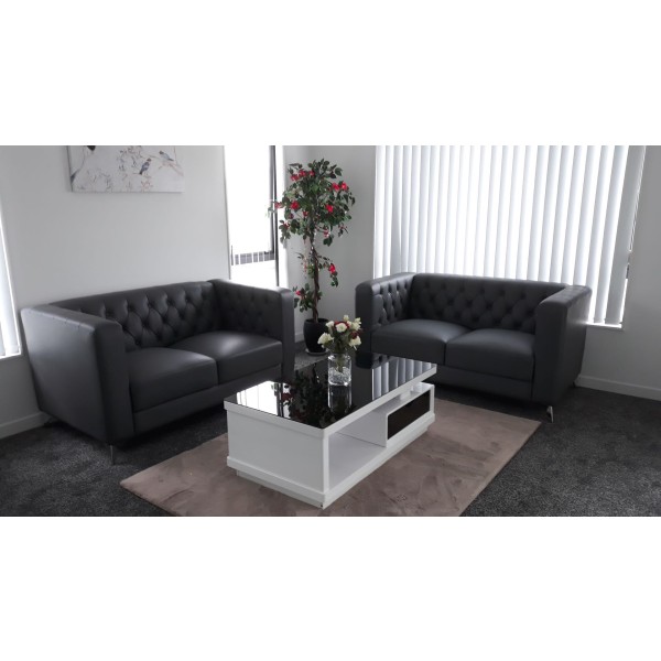 2+3 Chesterfield leather sofa 